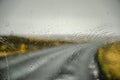 Iceland ringroad in the rain Royalty Free Stock Photo