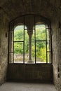 View from the window in a medieval castle Royalty Free Stock Photo