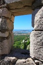 View through a window from the middle ages on split in Croatia Royalty Free Stock Photo