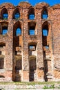Ruins of an old red brick fortress Royalty Free Stock Photo