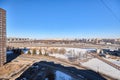 View from the window from the residential complex in winter