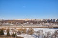 View from the window from the residential complex in winter