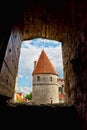 View from window in tower, tallinn Royalty Free Stock Photo
