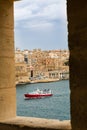 The view through the windows watchtower in Senglea