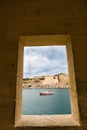 The view through the windows watchtower in Senglea