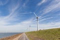 View of windpark in the Dutch Noordoostpolder, Flevoland Royalty Free Stock Photo