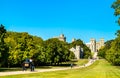 View of Windsor Castle from the Long Walk, England Royalty Free Stock Photo