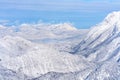 View of winter landscape with snow covered Alps in Seefeld, Austria