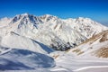 View of winter mountains near Almaty in Kazakhstan