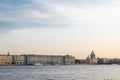 View of the Winter Palace (Hermitage museum) from Neva river. Saint Petersburg, Russia Royalty Free Stock Photo