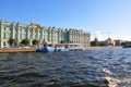 View of Winter Palace from Neva river. St.Petersburg, Russia Royalty Free Stock Photo