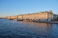 View Winter Palace in Saint Petersburg from Neva river. Russia Royalty Free Stock Photo