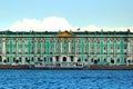 View of Winter Palace, or State Hermitage Museum from the Neva River in Saint Petersburg, Russia Royalty Free Stock Photo