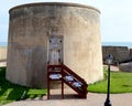 Historic Martello tower in Eastbourne.