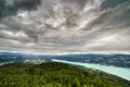 View of WoertherSee lake in Austria Royalty Free Stock Photo