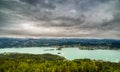 View of WoertherSee lake in Austria Royalty Free Stock Photo