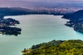 View of WoertherSee lake in Austria Royalty Free Stock Photo