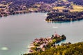 View of WoertherSee lake in Austria Royalty Free Stock Photo