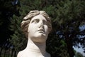 View of a woman statue at ancient Greek sanctuary on the coast of Ionia called `Claros`.