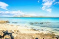 View of a wonderful La Pelosa beach in Stintino, Sardinia, Italy Royalty Free Stock Photo