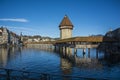 View on wooden bridge in Lausanne