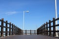 View of a wooden bridge .