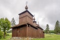 View at the Wooden Church of Blessed Virgin in Korejovce village - Slovakia