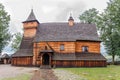 View at the Wooden Church of Saint Michael Archangel in Debno village - Poland