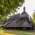 View at the Wooden Church of St.Jacob, St.Philip in Sekowa village - Poland