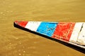 View of a wooden fishing boat nose at Brahmaputra Rive Assam India