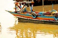 A wooden fishing boat nose at Brahmaputra Rive Assam India