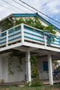 wooden hut on the beach in Gruissan in France Royalty Free Stock Photo