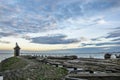 View of fishing dutch village Volendam