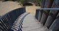 View of wooden stairs going down Royalty Free Stock Photo