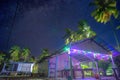 View of a wooden traditional Malay house at Besar Island or Pulau Besar in Mersing, Johor, Malaysia Royalty Free Stock Photo