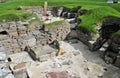 View of the Workshop, in a Prehistoric Village. Skara Brae, near Kirkwall, Orkney, Scotland, U.K Royalty Free Stock Photo