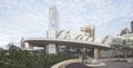 A view of the World of Coke building with the Atlanta Georgia Skyline in the background Royalty Free Stock Photo