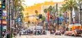 View of world famous Hollywood Boulevard district in Los Angeles, California, USA Royalty Free Stock Photo