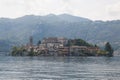 View of the world famous Orta San Giulio island, in the Orta Lake piedmont, Northern Italy Royalty Free Stock Photo