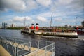 The Paddle Steamer Waverley heading down the River Clyde, Glasgow, Scotland Royalty Free Stock Photo