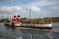 The Paddle Steamer Waverley heading down the River Clyde, Glasgow, Scotland