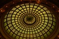 View of the world largest Tiffany glass domed ceiling