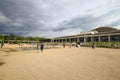 View of the Wroclaw, historical architecture Centennial Hall, public garden, Poland