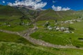 View of Xinaliq Khinalug village, Azerbaij Royalty Free Stock Photo
