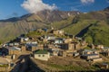 View of Xinaliq Khinalug village, Azerbaij Royalty Free Stock Photo