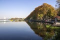 View of Xuanwu lake in Nanjing during autumn session