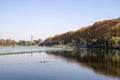 View of Xuanwu lake in Nanjing during autumn session