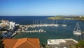 View on yacht Marina of Andros island in Aegean sea