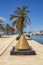 View of yacht marina of Porto Montenegro on sunny spring day. Montenegro, Tivat city Royalty Free Stock Photo