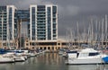View on Yachts moored in harbour Royalty Free Stock Photo